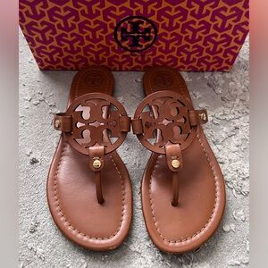 Tory Burch Miller Tan Vintage Vachetta Sandal size 7.5